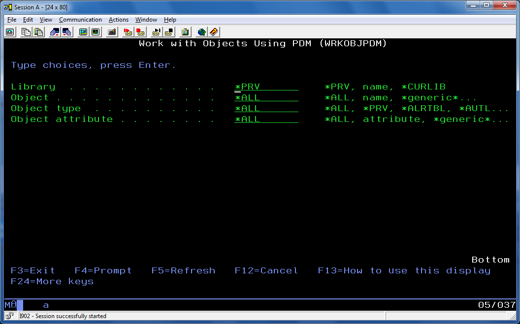 Program Development Manager PDM AS400 ISeries IBM